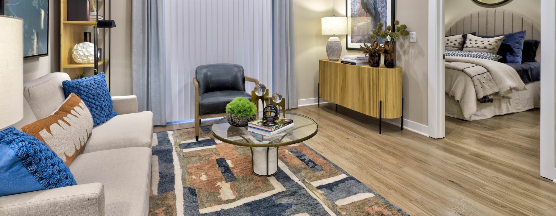 Open space living area with natural lighting