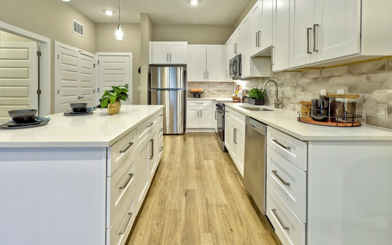 Well-lit kitchen with ample counter space